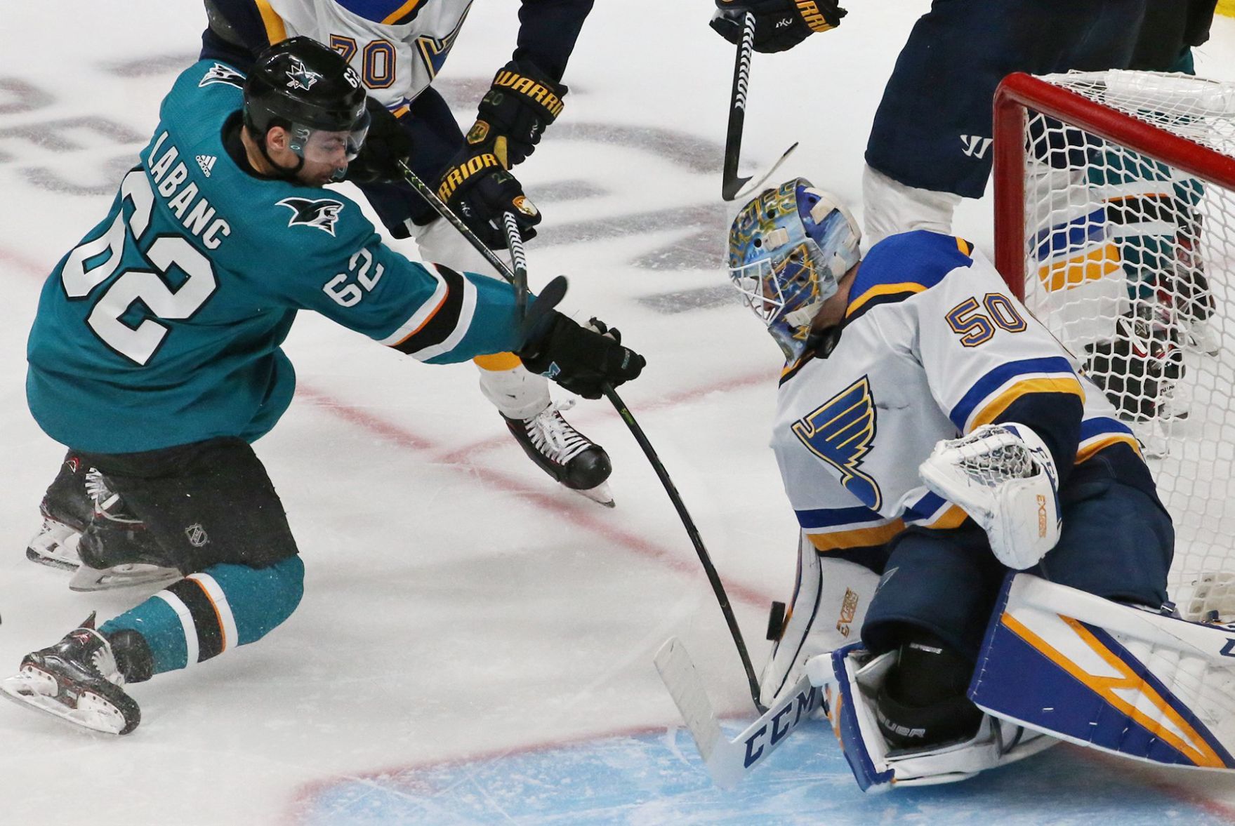 Blues and Sharks skate in game 5 of the semifinals